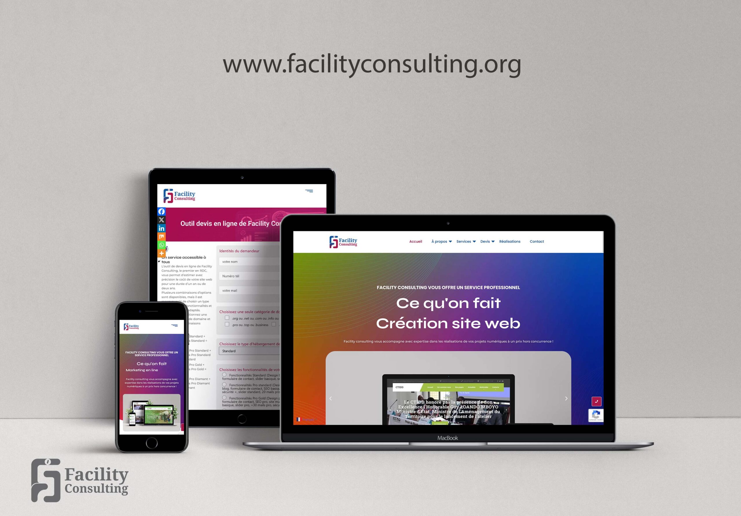 Création du site web de Facility Consulting